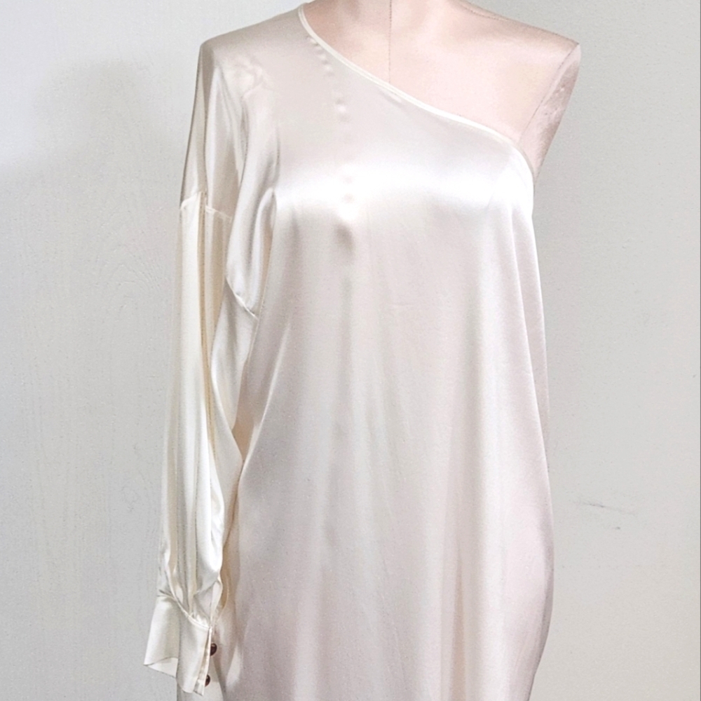 Nackiye One Shoulder Silky Dress — image 3 of 8